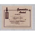 Stock Gymnastics Athletic Certificate